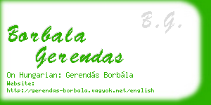 borbala gerendas business card