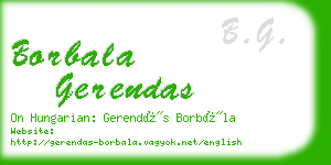 borbala gerendas business card